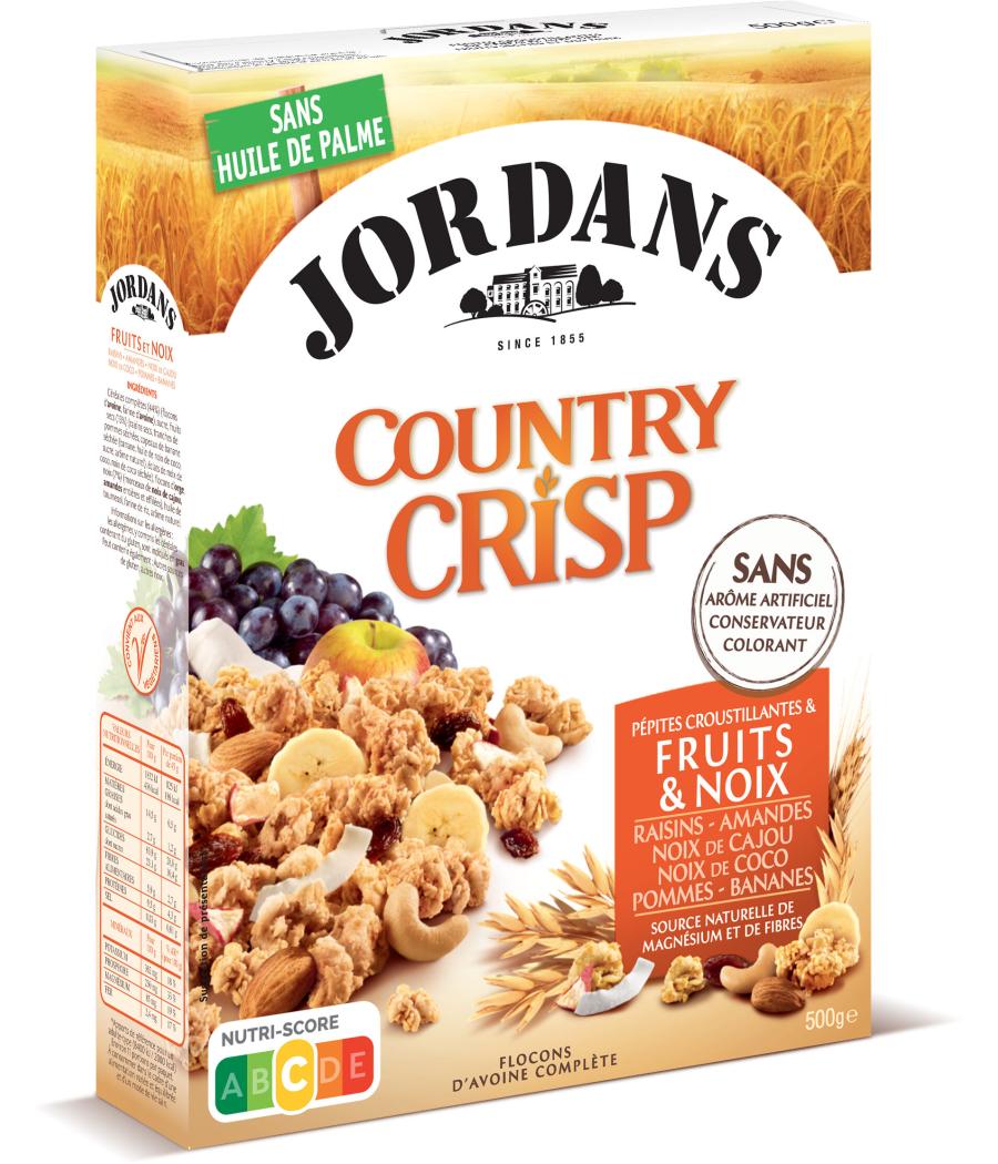CEREALES COUNTRY CRISP FRUITS & NOIX JORDANS 500G