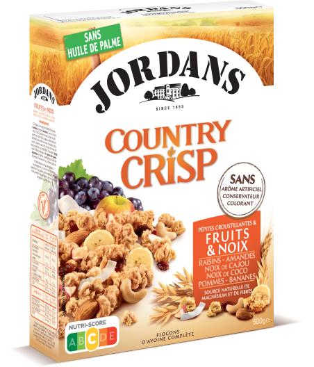 CEREALES COUNTRY CRISP FRUITS & NOIX JORDANS 500G