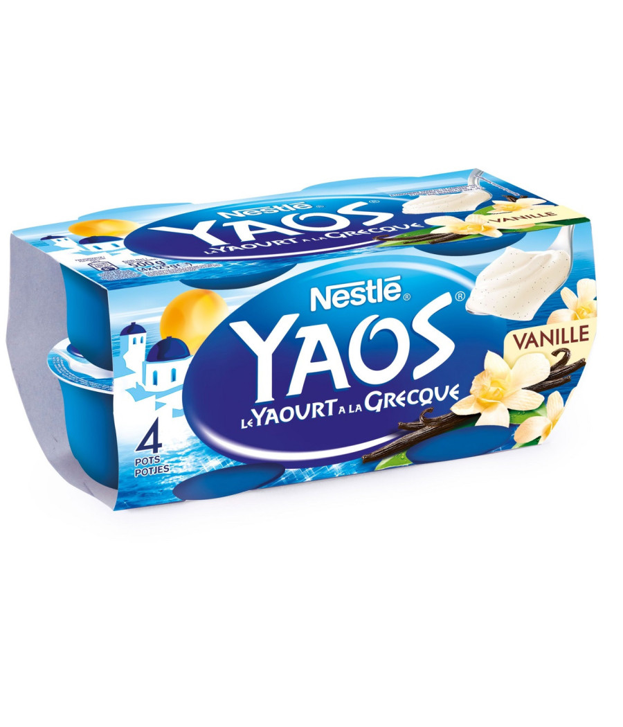 YAOURTS A LA GRECQUE VANILLE YAOS 4X125G
