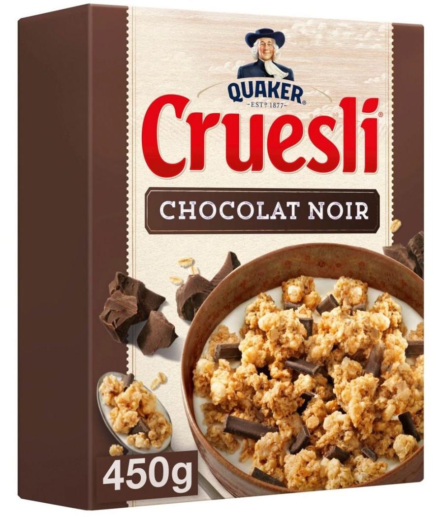 CEREALES CRUESLI CHOCOLAT NOIR QUAKER 450G