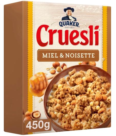 CEREALES CRUESLI MIEL ET NOISETTES QUAKER 450G