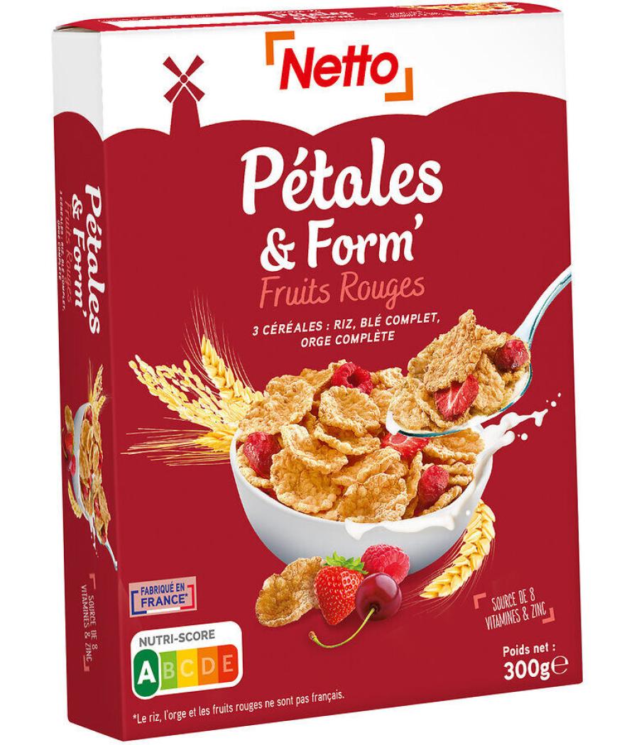 CEREALES PETALES ET FORM' FRUITS ROUGES NETTO 300G