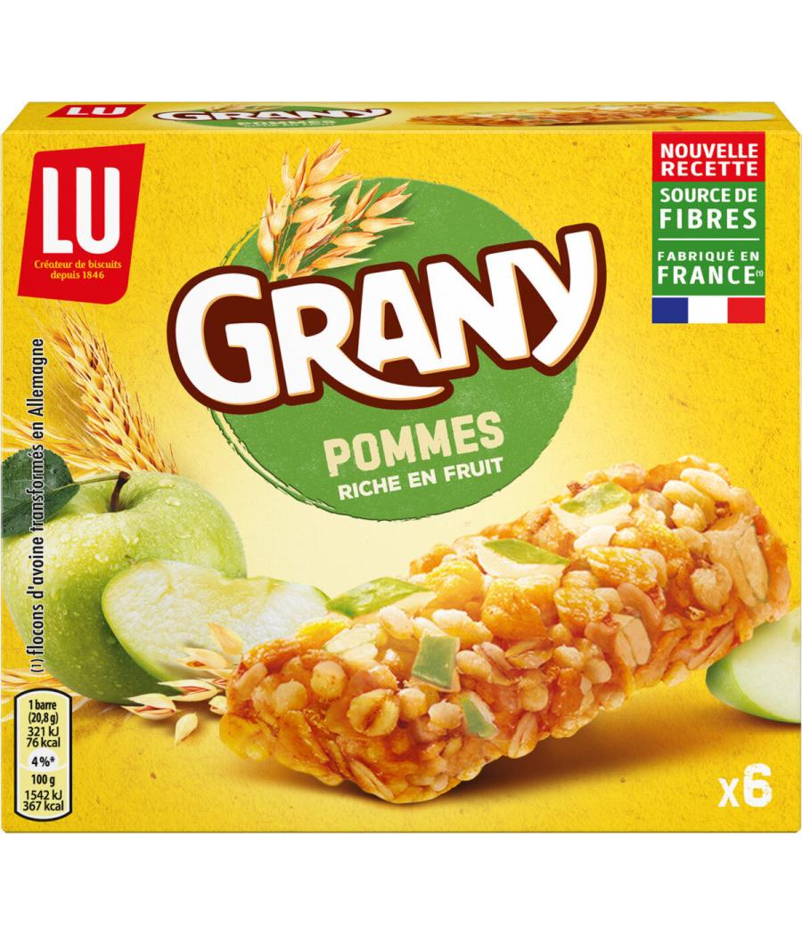 BARRES DE CEREALES GRANY POMMES LU 125G