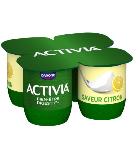 YAOURTS ACTIVIA BIFIDUS SAVEUR CITRON DANONE 4X125G