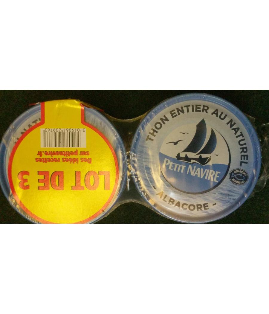 THON ENTIER AU NATURE ALBACORE LE PETIT NAVIRE 190G