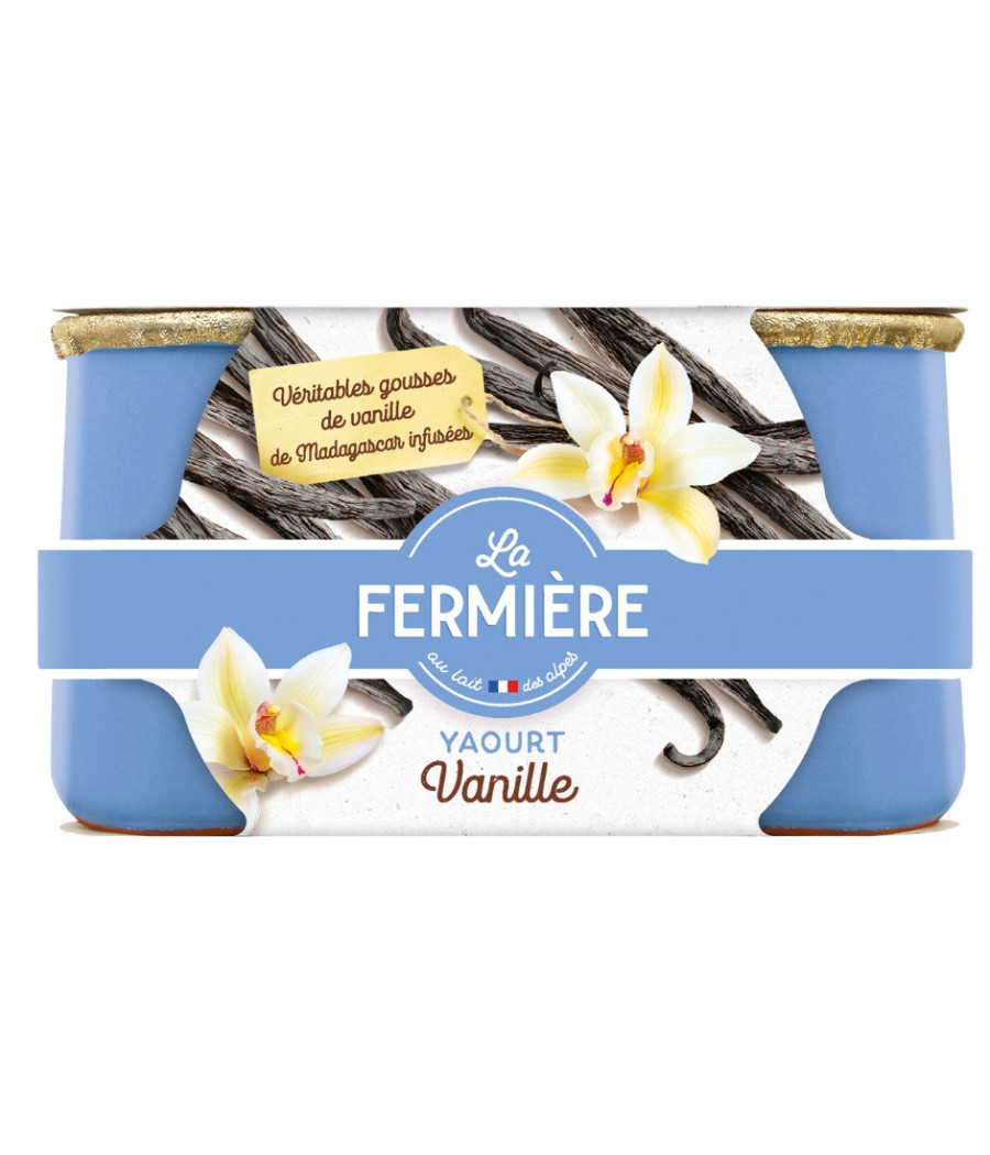 YAOURT LA FERMIERE SUCRE A LA VANILLE 2 X 140G