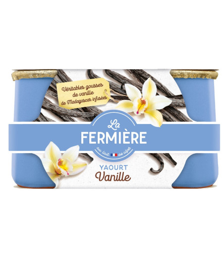 YAOURTS A LA VANILLE LA FERMIERE 2X140G