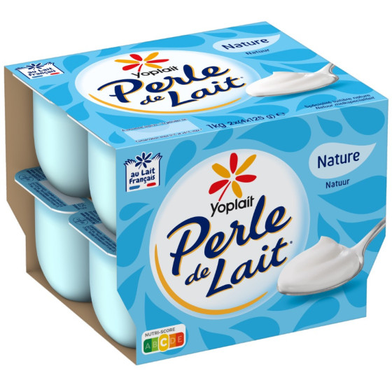 YAOURTS NATURE YOPLAIT PERLE DE LAIT 8X125G