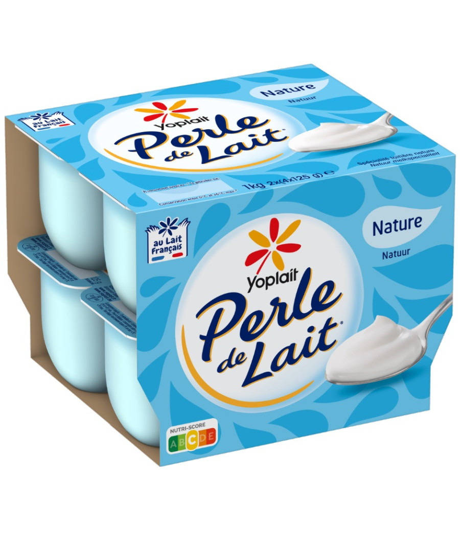 YAOURTS NATURE YOPLAIT PERLE DE LAIT 8X125G