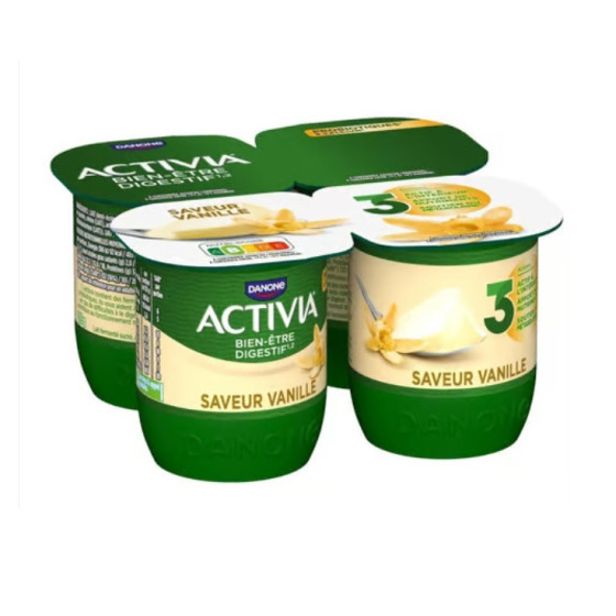 YAOURTS DANONE ACTIVIA SAVEUR VANILLE 4X125G