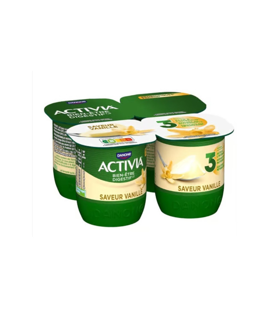 YAOURTS DANONE ACTIVIA SAVEUR VANILLE 4X125G