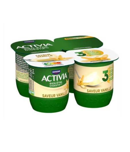 YAOURTS DANONE ACTIVIA SAVEUR VANILLE 4X125G