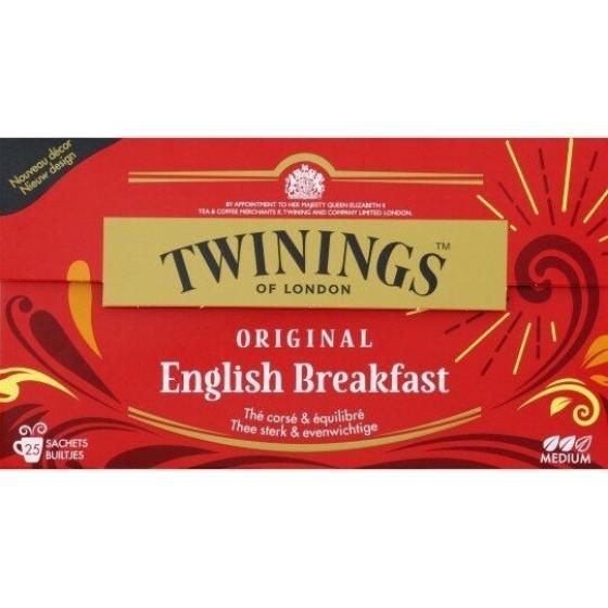 THE NOIR TWININGS ENGLISH BREAKFAST 25 SACHETS 40G