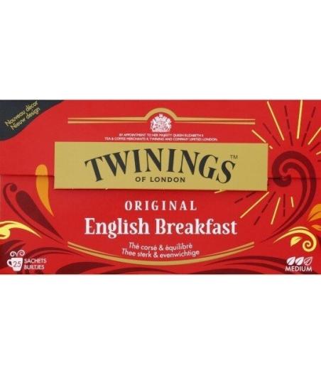 THE NOIR TWININGS ENGLISH BREAKFAST 25 SACHETS 40G