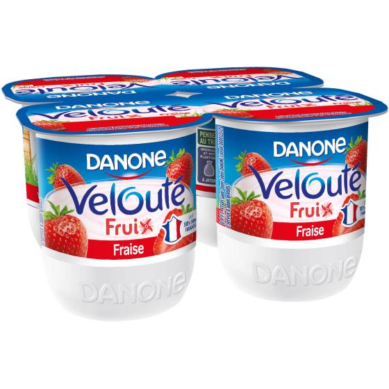 YAOURTS VELOUTE FRAISE DANONE 4X125G