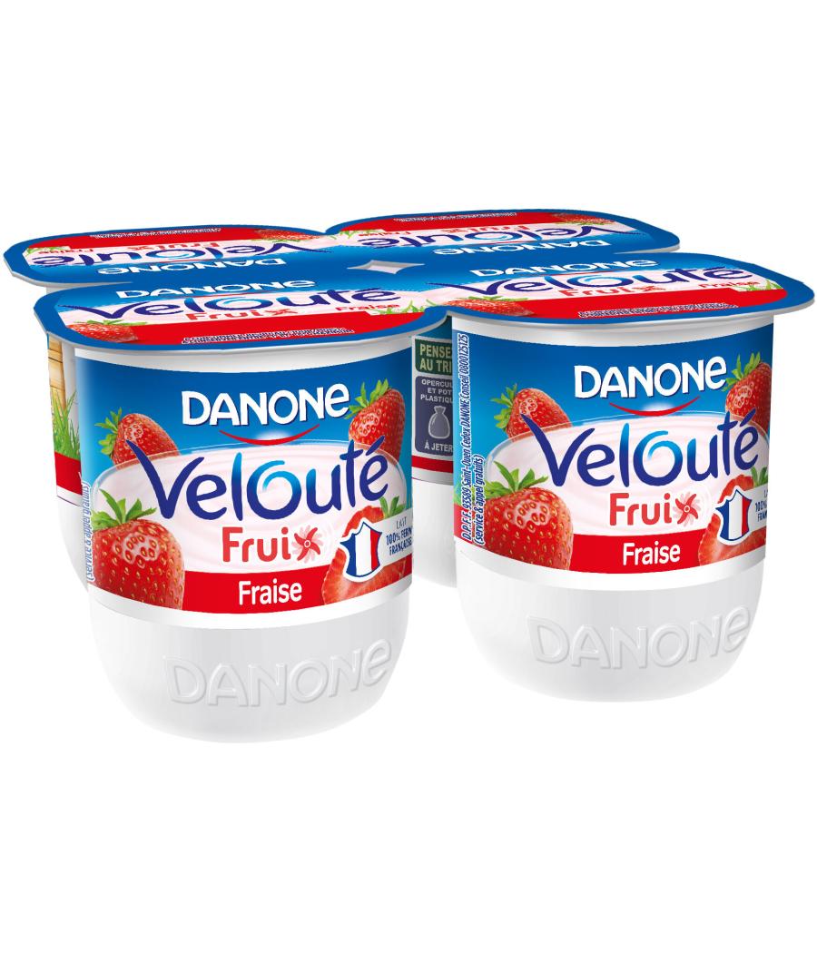 YAOURTS VELOUTE FRAISE DANONE 4X125G