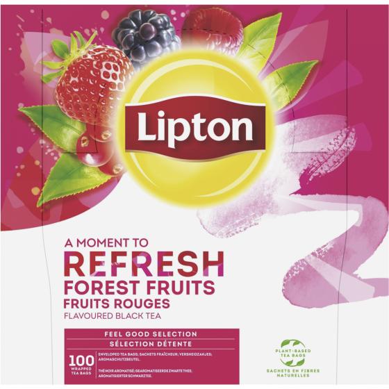 THE NOIR FRUITS ROUGES LIPTON 100 SACHETS 160G