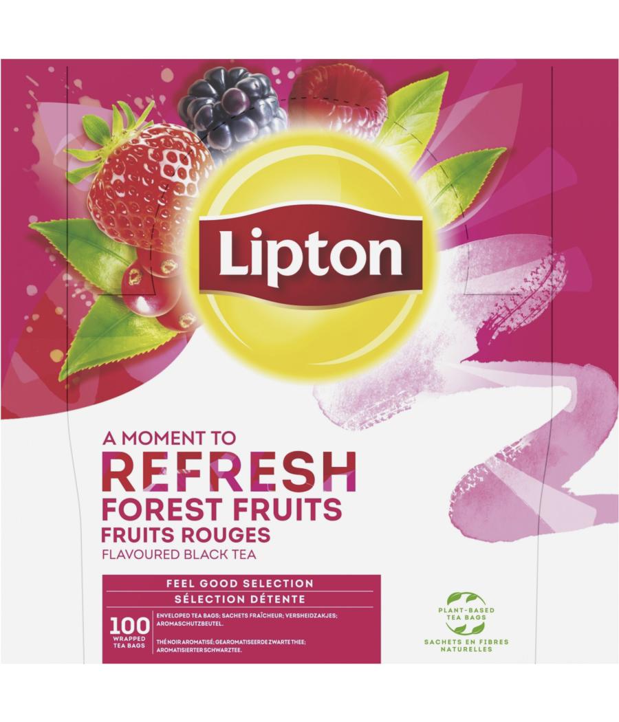 THE NOIR FRUITS ROUGES LIPTON 100 SACHETS 160G