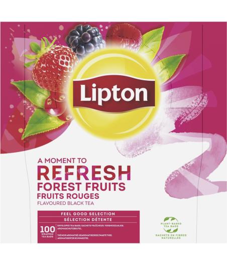 THE NOIR FRUITS ROUGES LIPTON 100 SACHETS 160G