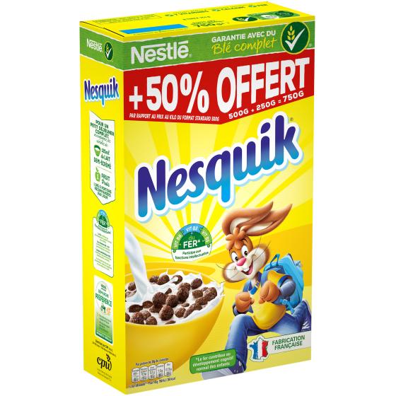 CEREALES NESTLE NESQUIK PETIT DEJEUNER 500G + 50% 750G