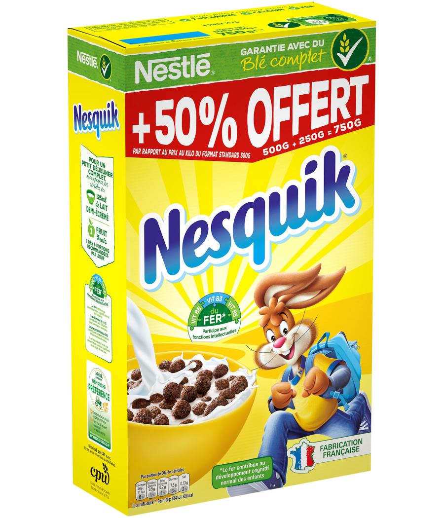 CEREALES NESTLE NESQUIK PETIT DEJEUNER 500G + 50% 750G
