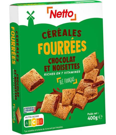 CEREALES NETTO  FOURREES CACAO NOISETTE 400G