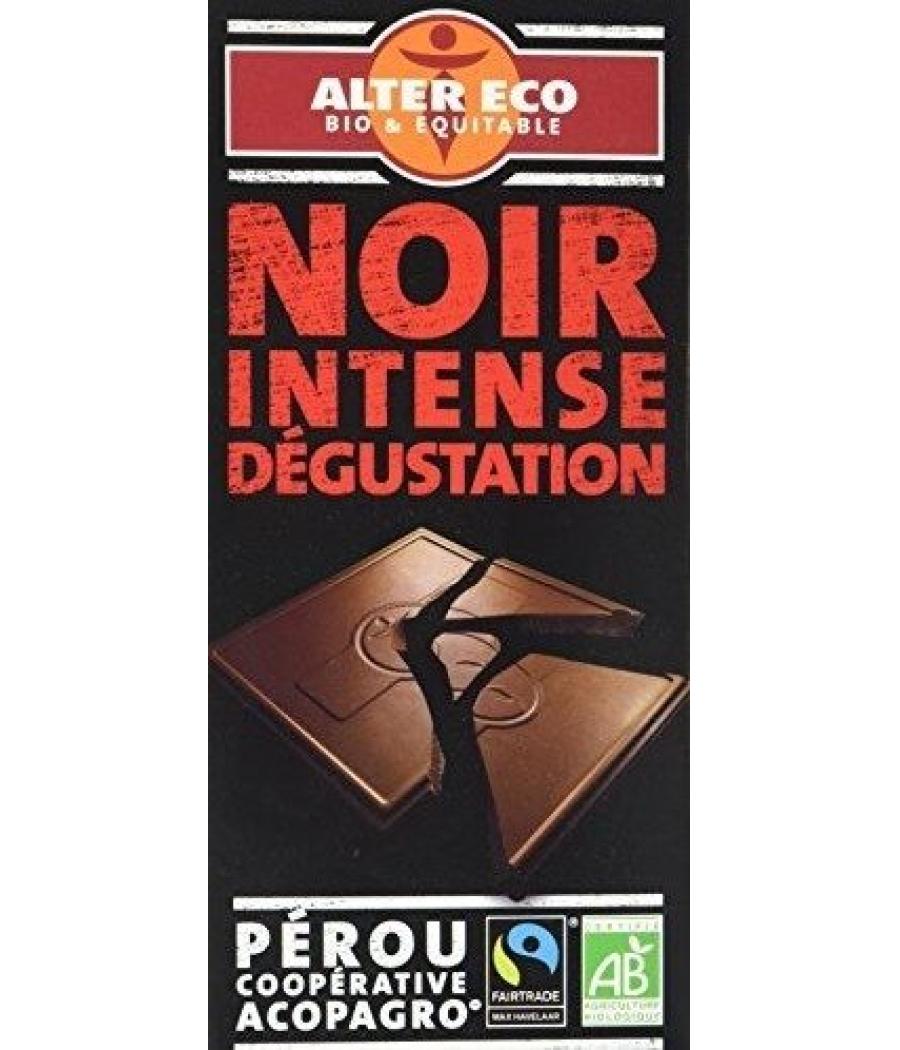 TABLETTE DE CHOCOLAT NOIR INTENSE ALTER ECO DEGUSTATION 100G