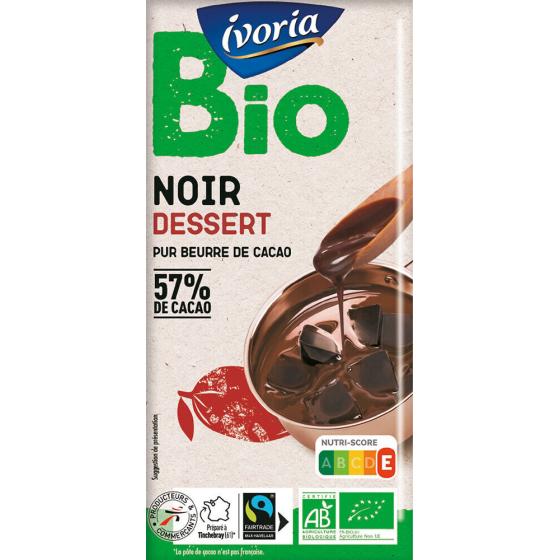 TABLETTE DE CHOCOLAT NOIR BIO IVORIA 200G