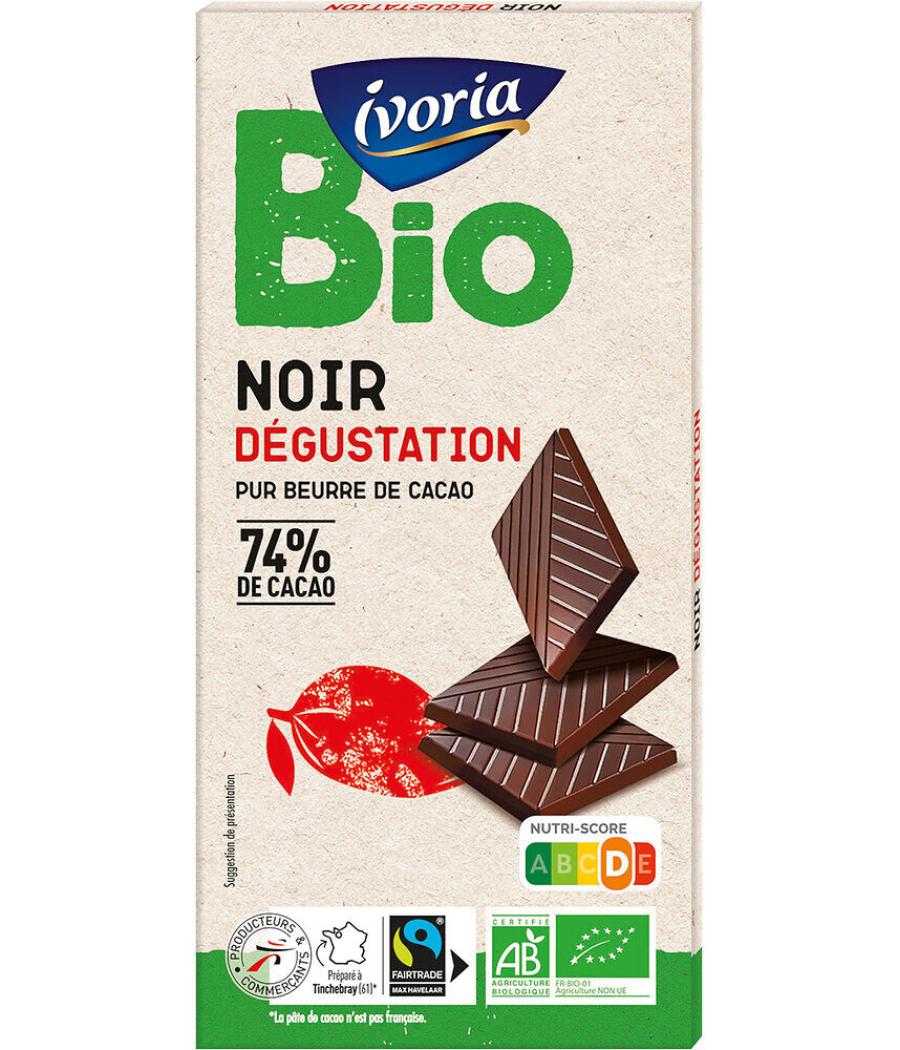 TABLETTE DE CHOCOLAT NOIR BIO IVORIA 100G