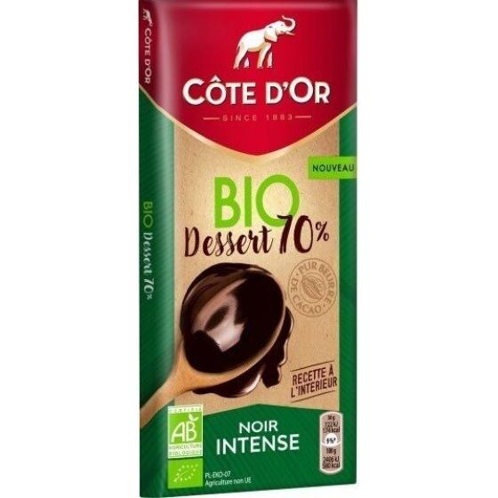 TABLETTE DE CHOCOLAT NOIR INTENSE BIO COTE D'OR 100G