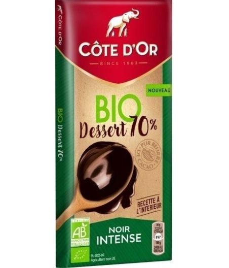TABLETTE DE CHOCOLAT NOIR INTENSE BIO COTE D'OR 100G