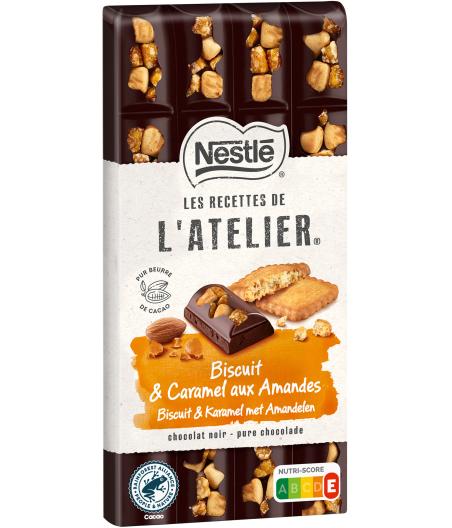 TABLETTE DE CHOCOLAT NOIR BISCUIT CARAMEL AMANDES NESTLE 170G