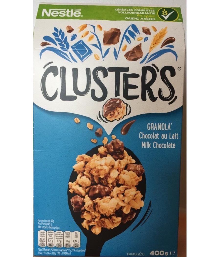 CLUSTERS CHOCOLAT AU LAIT 400 G E