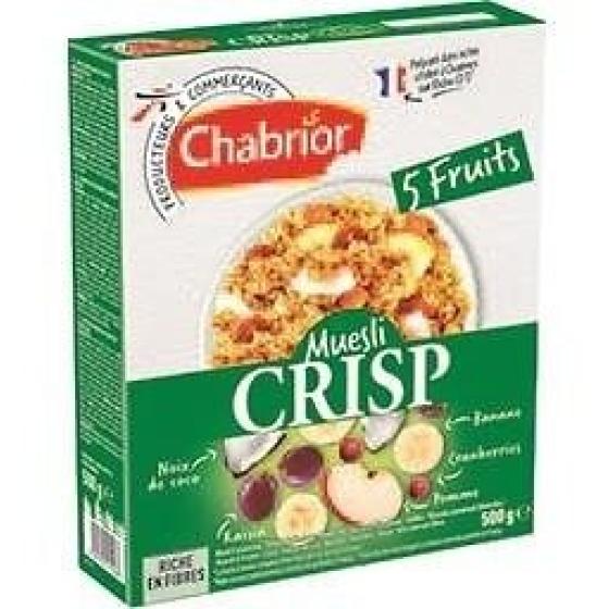 CEREALES MUESLI CRISP 5 FRUITS 500G