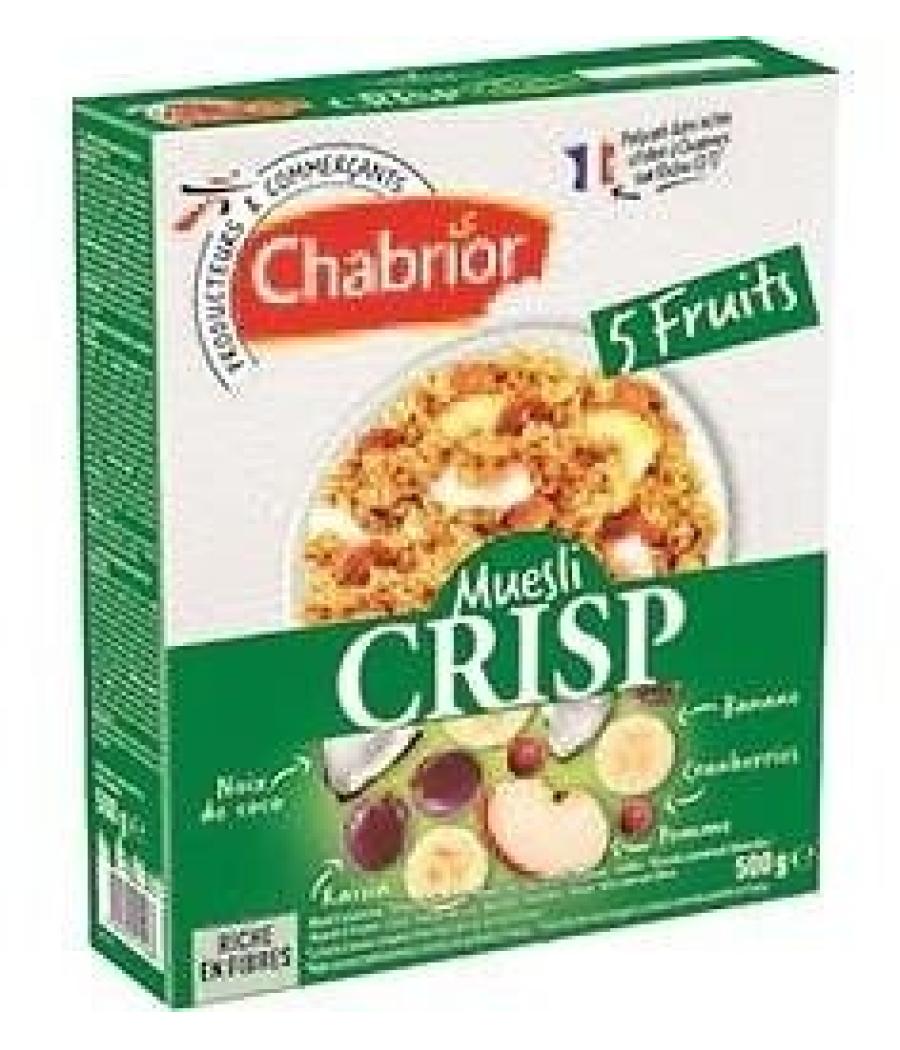 CEREALES MUESLI CRISP 5 FRUITS 500G