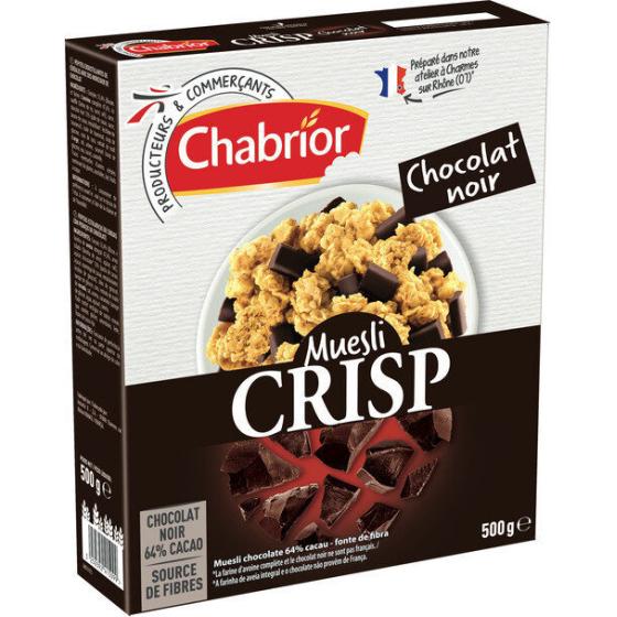 CEREALES MUESLI CRISP CHOCOLAT NOIR 500G