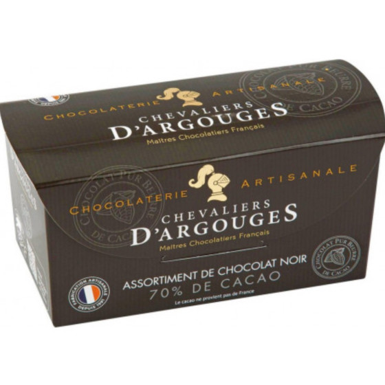 ASSORTIMENT DE CHOCOLAT NOIR CHEVALIERS D'ARGOUGES 185G