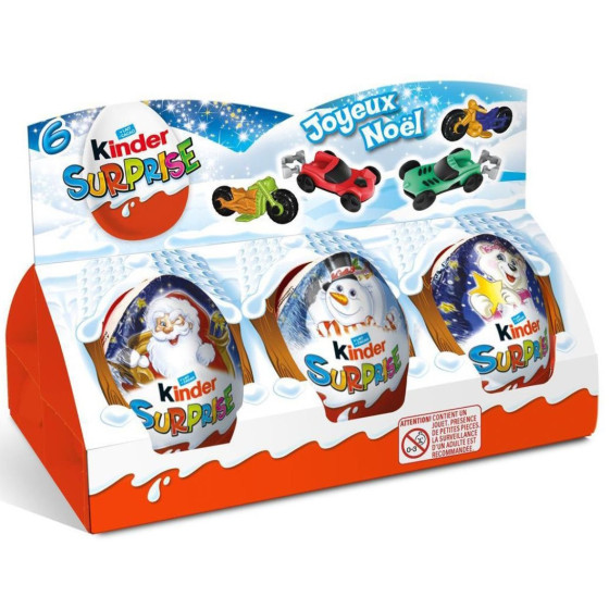 BOITE DE 6 OEUFS KINDER SURPRISE 120G