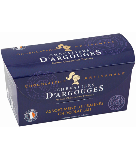 CONFISERIE CHEVALIERS D'ARGOUGES ASSORTIMENT DE PRALINES CHOCOLAT LAIT 185G