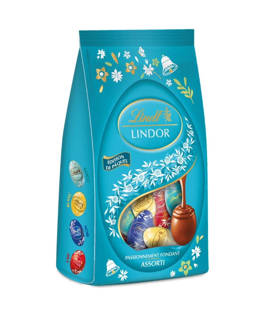 ŒUFS MOYENS LINDOR EDITION DE PAQUES LINDT 180G