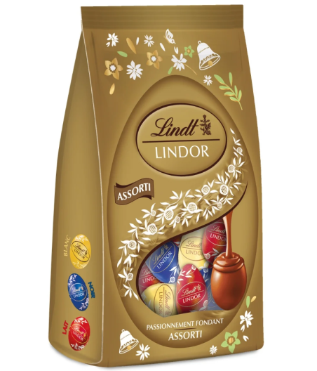 ŒUFS LINDOR ASSORTI LINDT 180G