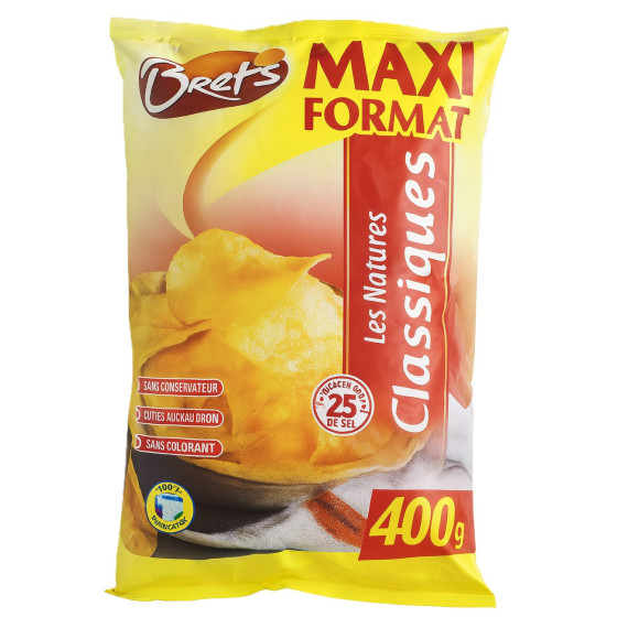 CHIPS NATURES CLASSIQUES BRETS 400G