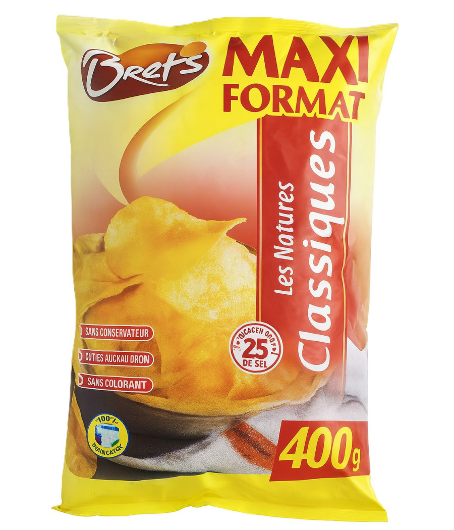 CHIPS NATURES CLASSIQUES BRETS 400G