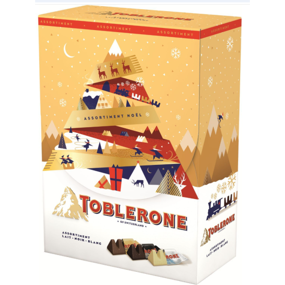 CONFISERIE TOBLERONE ASSORTIMENT LAIT NOIR BLANC 400G