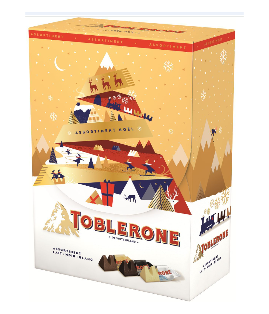 CONFISERIE TOBLERONE ASSORTIMENT LAIT NOIR BLANC 400G