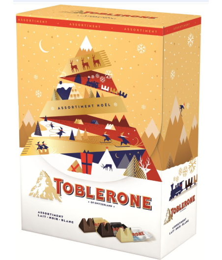 CONFISERIE TOBLERONE ASSORTIMENT LAIT NOIR BLANC 400G