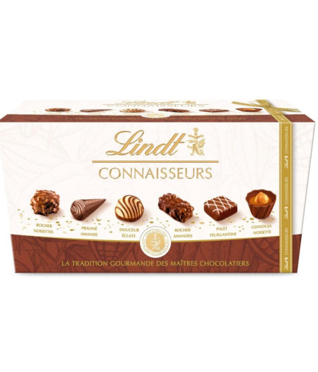 ASSORTIMENT CHOCOLATS CONNAISSEURS PRALINES LINDT 182G
