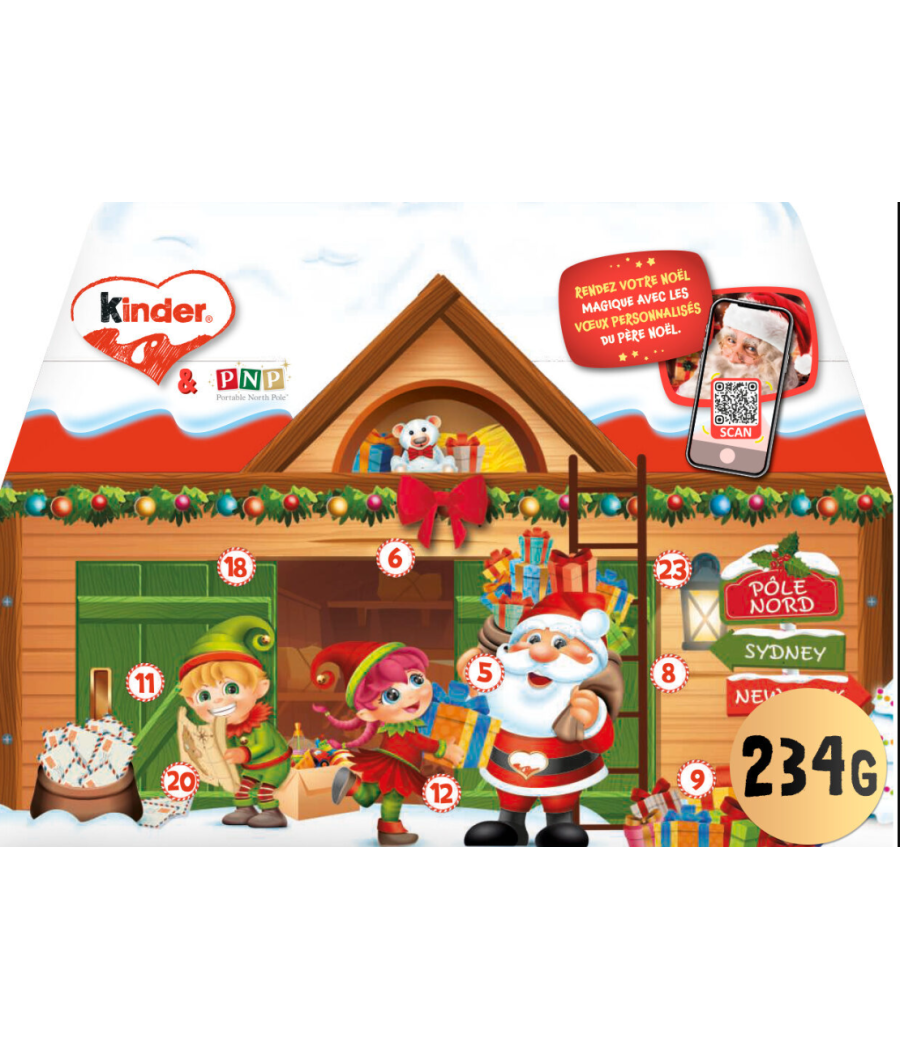 KINDER CALENDRIER DE L'AVENT 3D HOUSE 234 G MAISON 3D