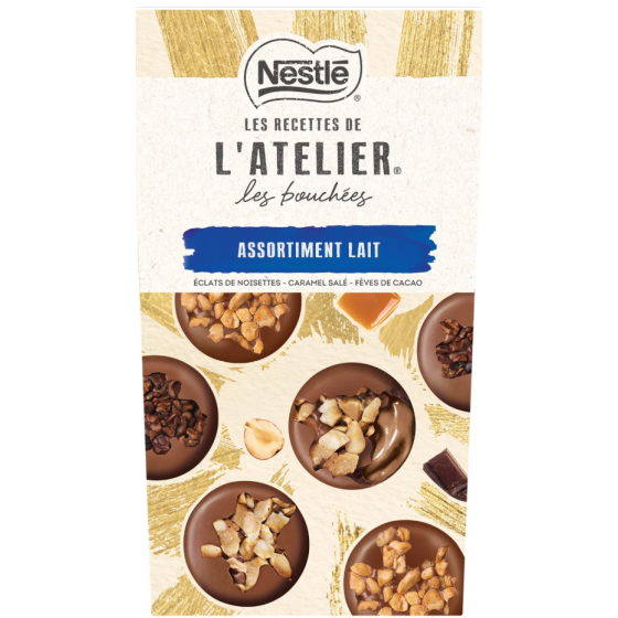 L'ATELIER LES BOUCHEES MIX AU LAIT NESTLE 266G