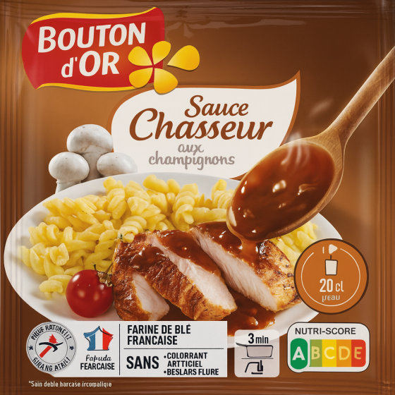 SAUCE CHASSEUR AUX CHAMPIGNONS BOUTON D'OR 24G